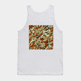 Brown Olive Camouflage Tank Top